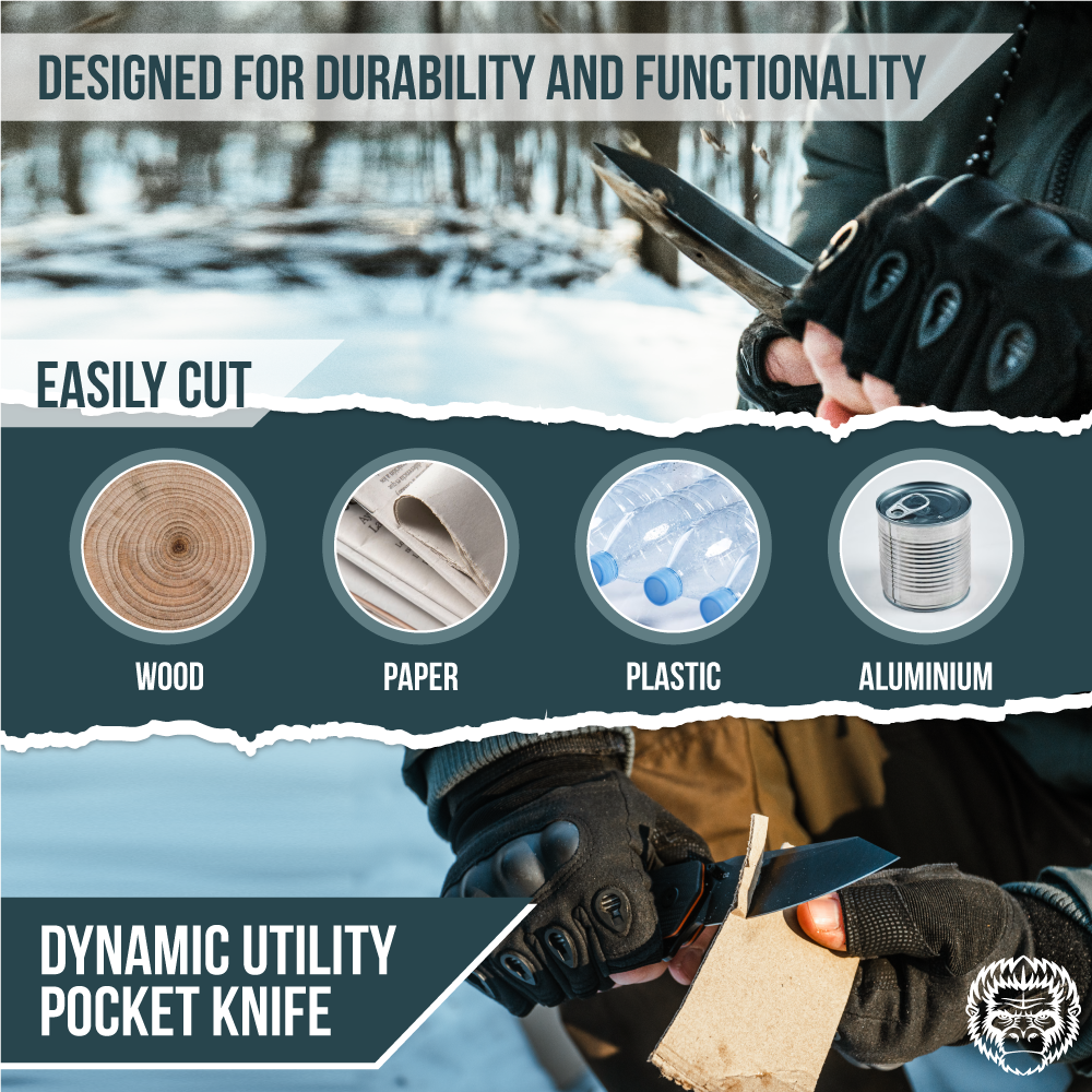 The Clip Point Folding Pocket Knife (Black and Orange)
