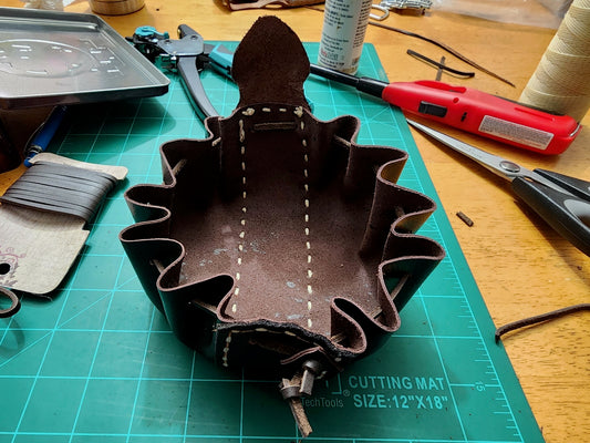 Viking style leather pouch