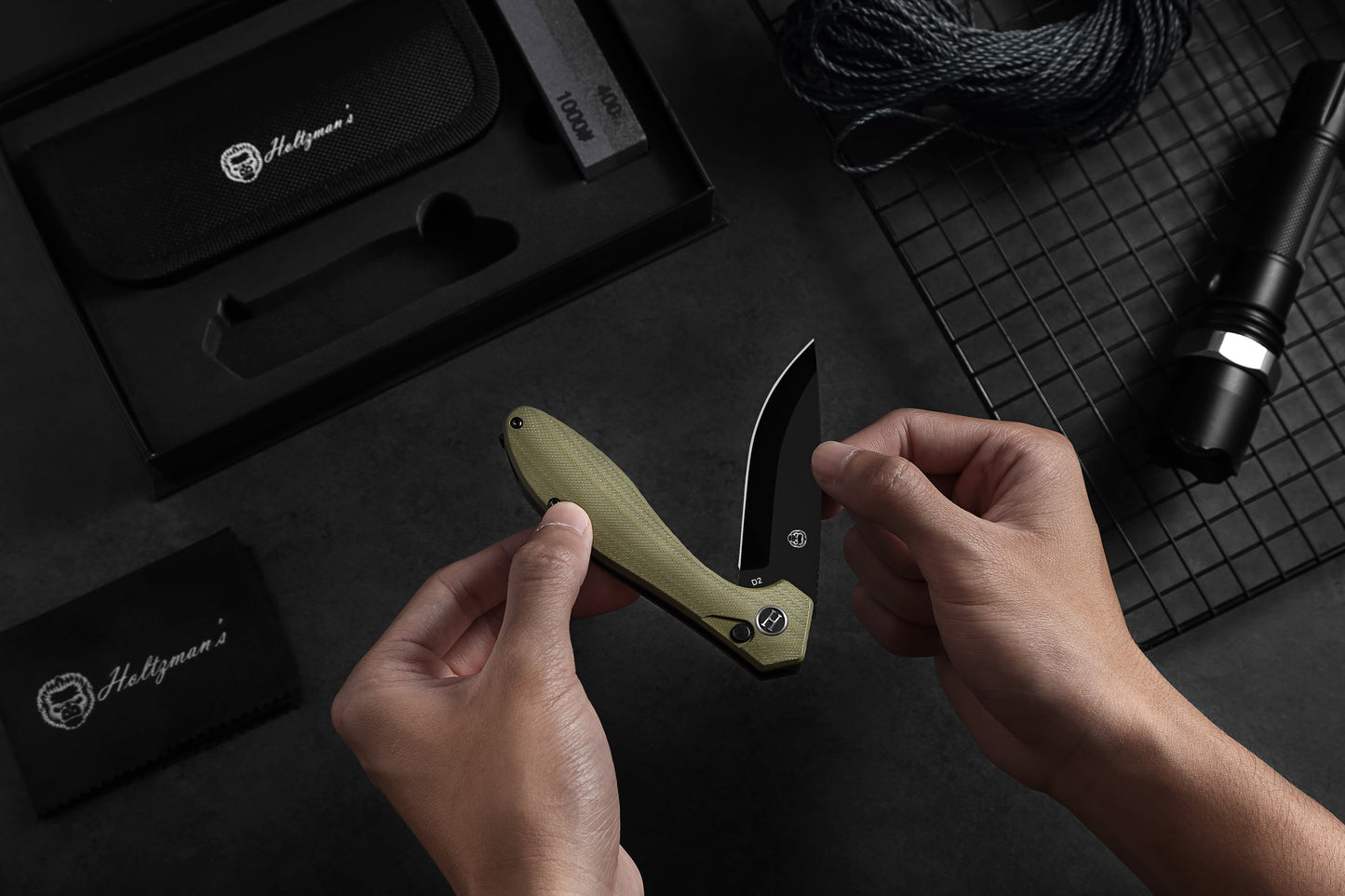 The Vector Button Lock Folding Pocket Knife