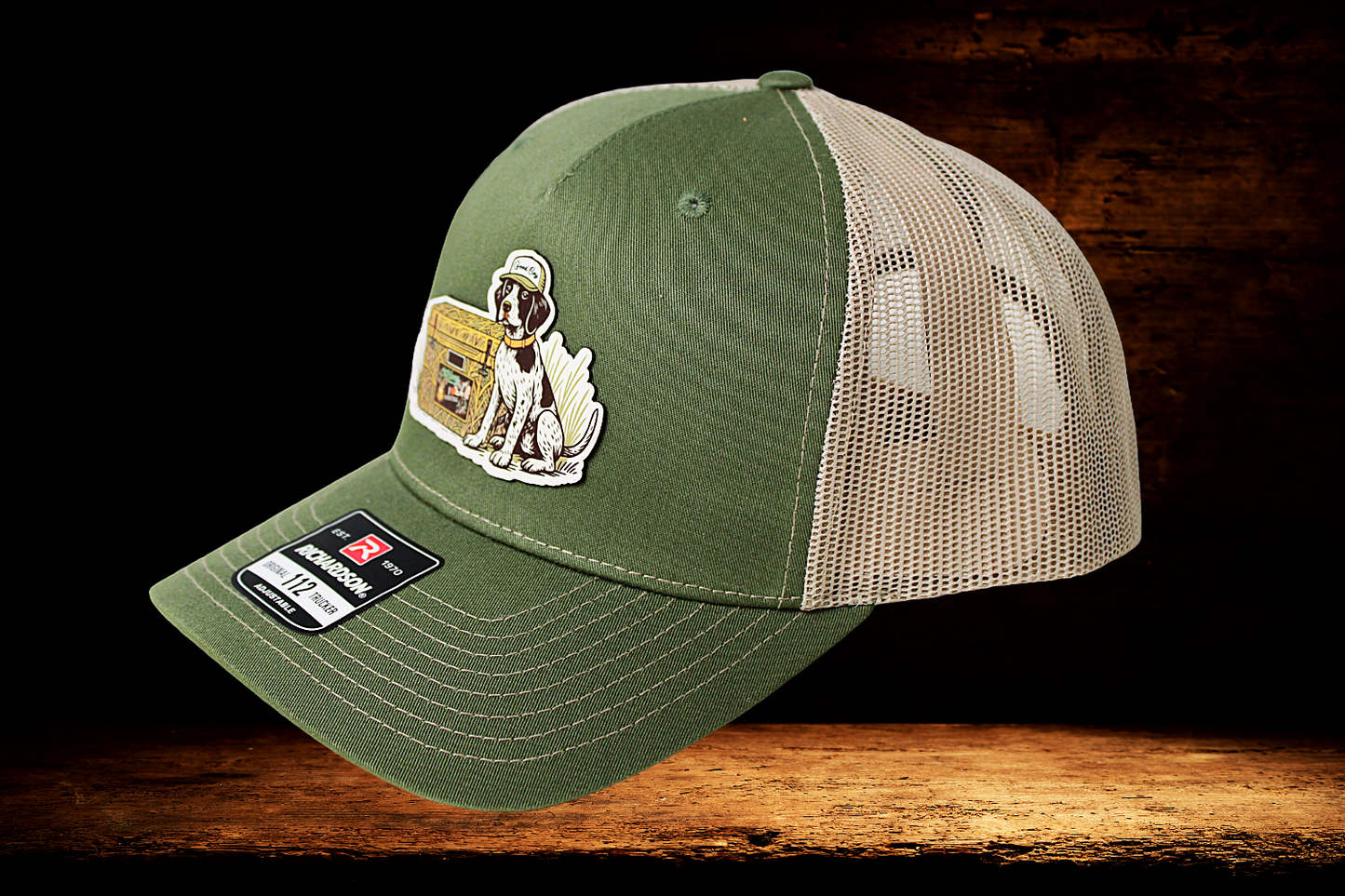 Hunting dog with cooler