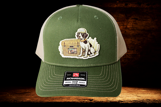 Hunting dog with cooler